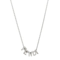 Fendi Metal Logo Charm Necklace Silver