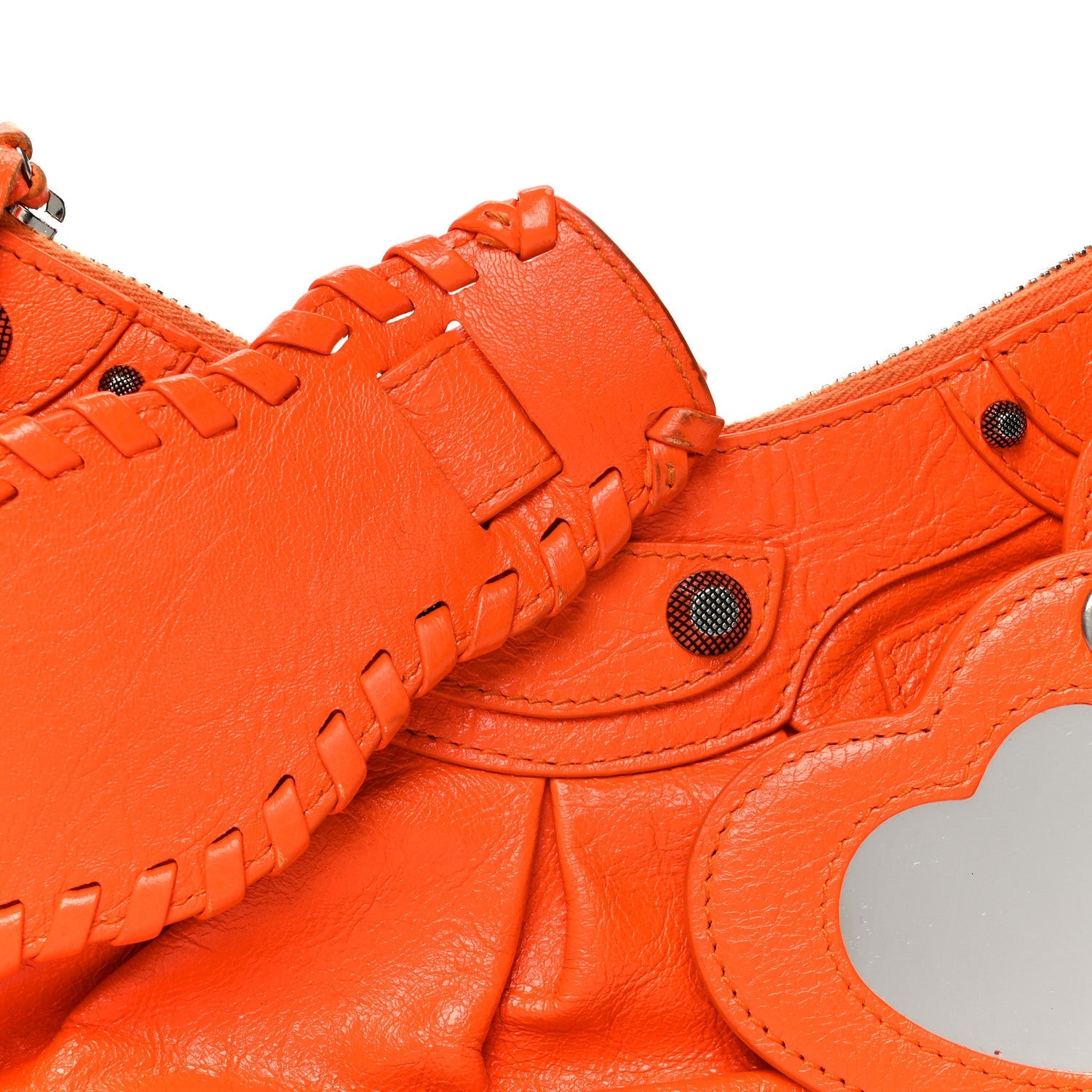Balenciaga Agneau Arena Le Cagole Shoulder Bag XS Orange