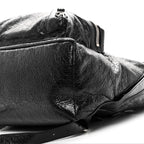 Balenciaga Agneau Classic Silver Hardware Backpack Black