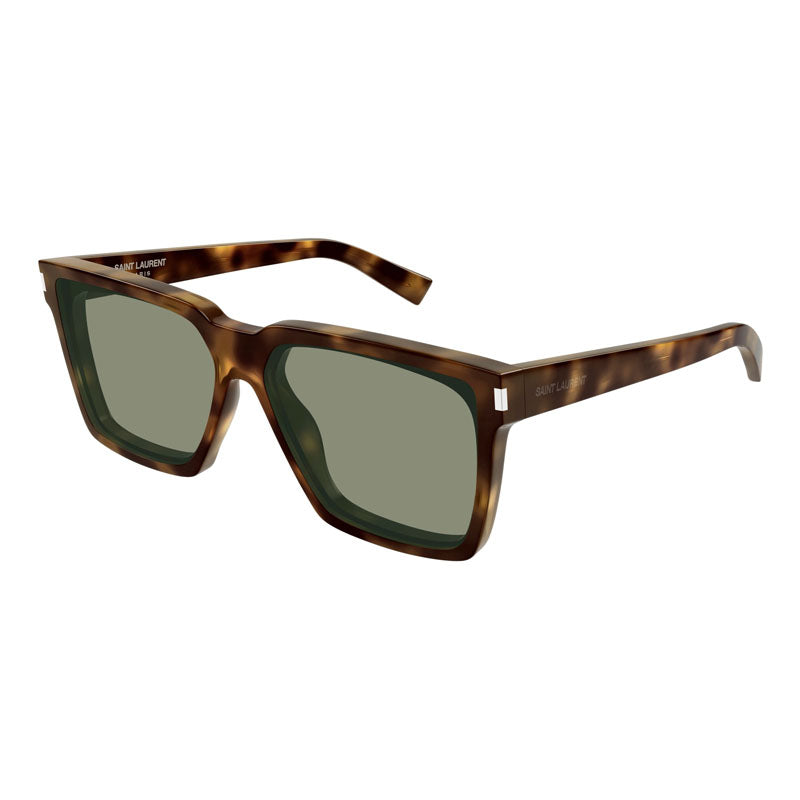 Saint Laurent Sunglasses Rectangle , Black Frame and Black Lens SL610001