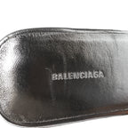 Balenciaga Metallic Sheepskin Duty Free 70mm Sandals 39 Silver