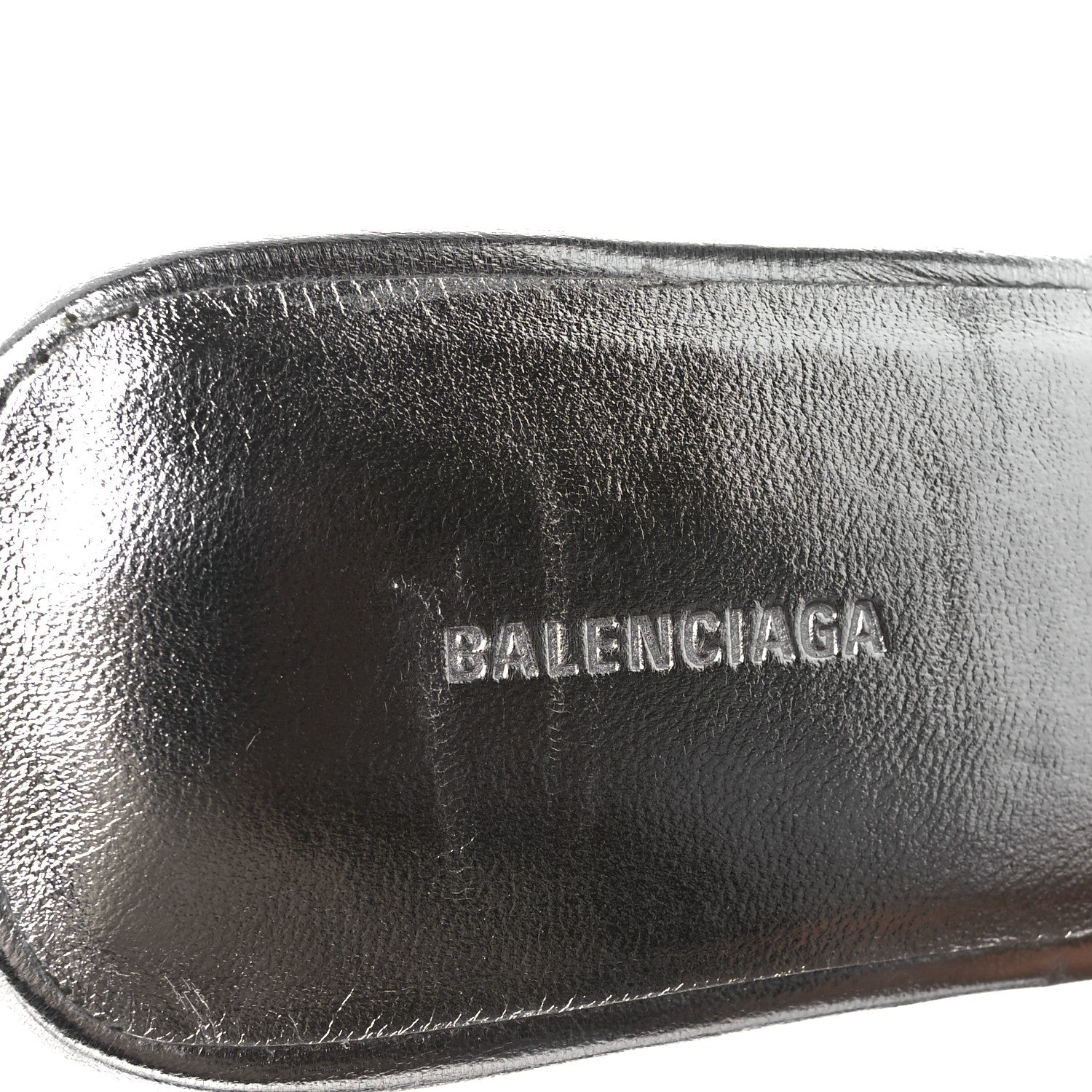 Balenciaga Metallic Sheepskin Duty Free 70mm Sandals 39 Silver