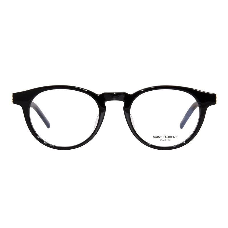 Saint Laurent Eyeglasses Round Full Rim, Black Frame and Clear Demo Lenses Lens SLM122/F001