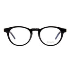 Saint Laurent Eyeglasses Round Full Rim, Black Frame and Clear Demo Lenses Lens SLM122/F001