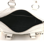 Balenciaga Agneau Arena Mini Le Cagole Duffle Crossbody Bag Optic White