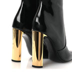 Saint Laurent Vitello Marilyn Auteuil 105 Ankle Zip Boots 37.5 Black