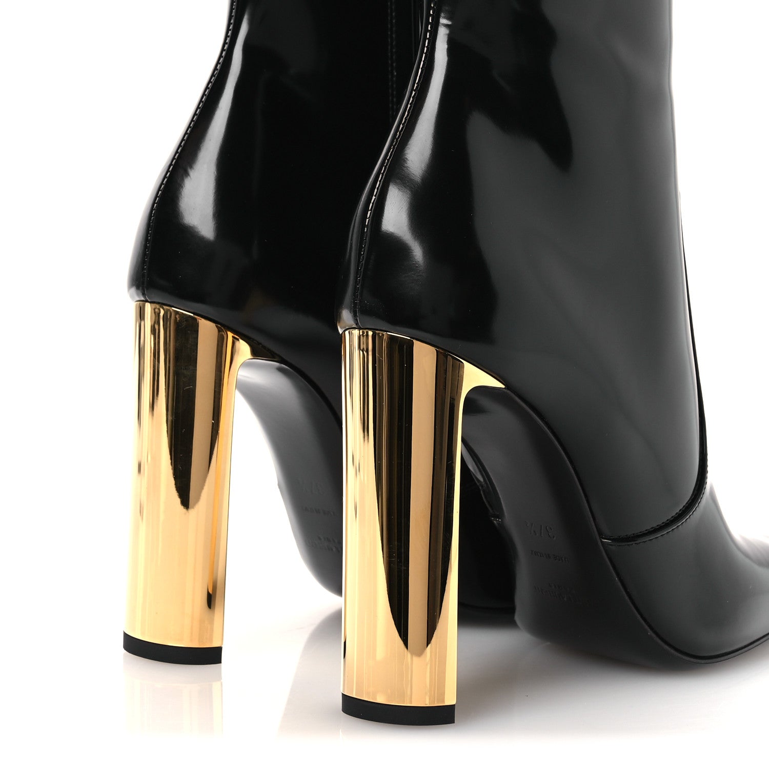 Saint Laurent Vitello Marilyn Auteuil 105 Ankle Zip Boots 37.5 Black