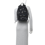 Balenciaga Canvas Crystal Embellished Eiffel Tower Explorer Backpack S Black