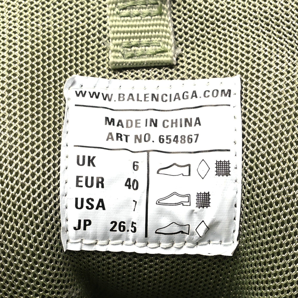 Balenciaga Mesh Nylon Womens Track Hike Sneakers 40 Washed Light Khaki