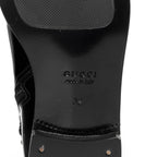Gucci Brushed Calfskin Michelangelo Slim Horsebit Ankle Boots 36 Black