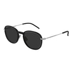 Saint Laurent Sunglasses Round Full Rim, Black Frame and Black Lens SL436001