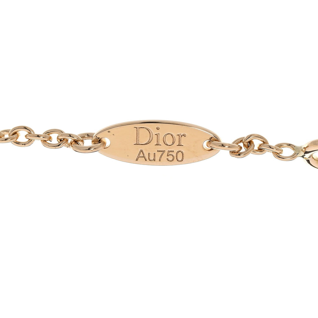 Christian Dior 18K Yellow Gold Diamond Turquoise Rose des Vents Bracelet