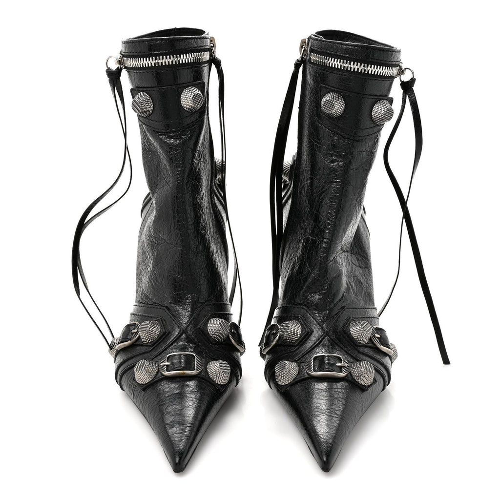 Balenciaga Agneau Arena Cagole 90mm Ankle Boots 37 Black