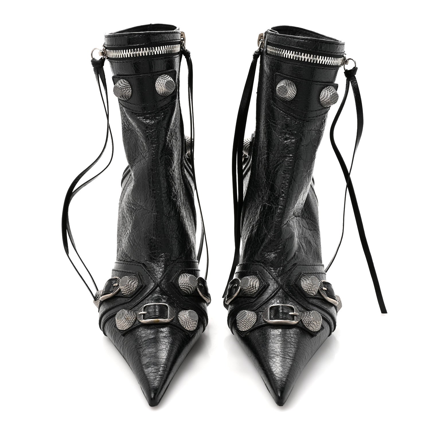 Balenciaga Agneau Arena Cagole 90mm Ankle Boots 37 Black