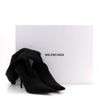 Balenciaga Spandex Pointed Toe Knife Thigh High Boots 40 Black