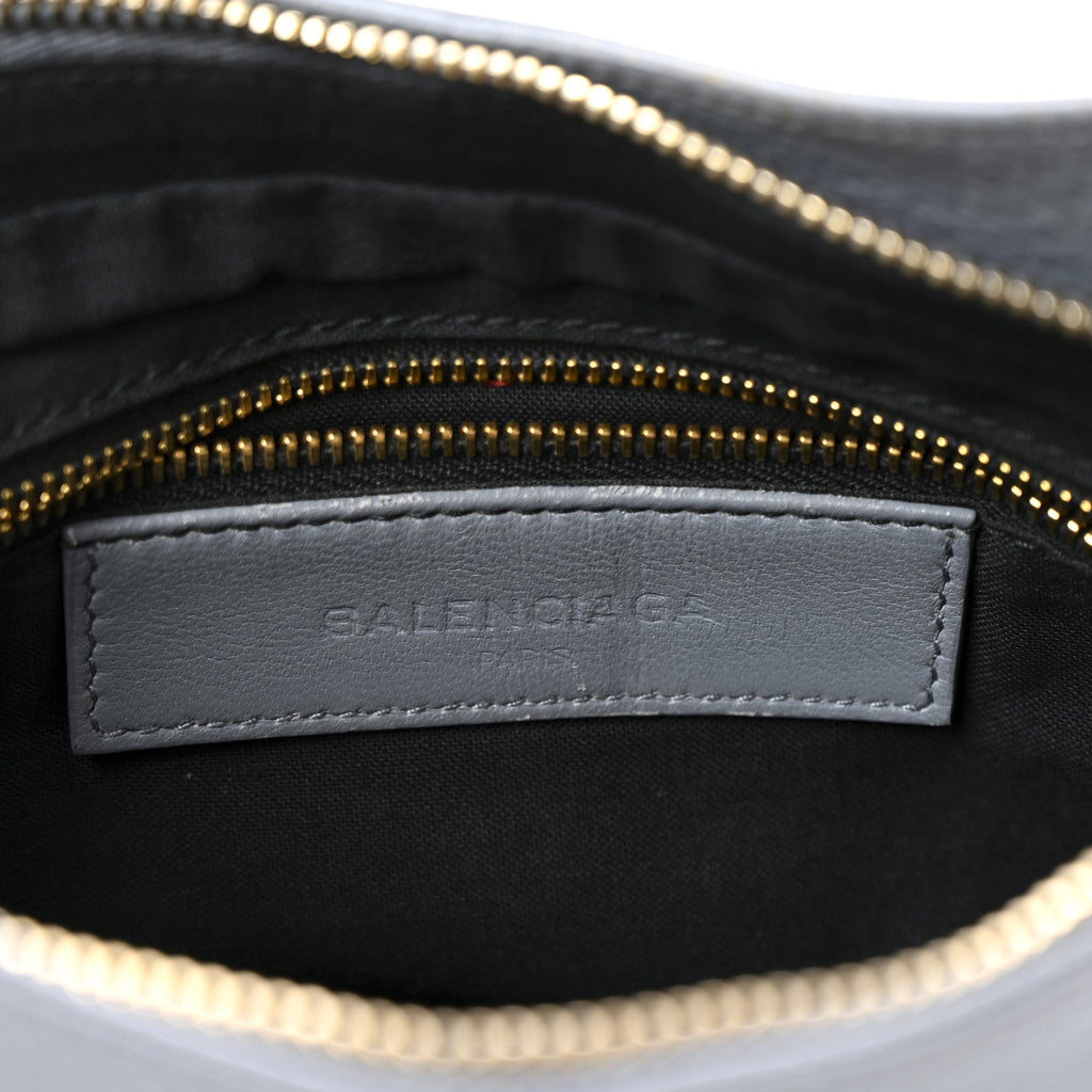Balenciaga Chevre Gold Metallic Edge Hardware Hip Gris Acier