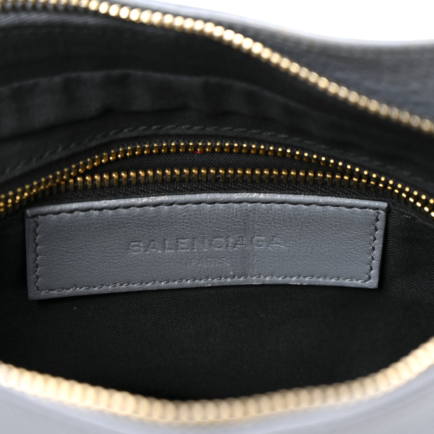 Balenciaga Chevre Gold Metallic Edge Hardware Hip Gris Acier