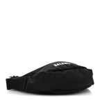 Balenciaga Recycled Sport Nylon Logo Embroidered Wheel Sling Bag Black White