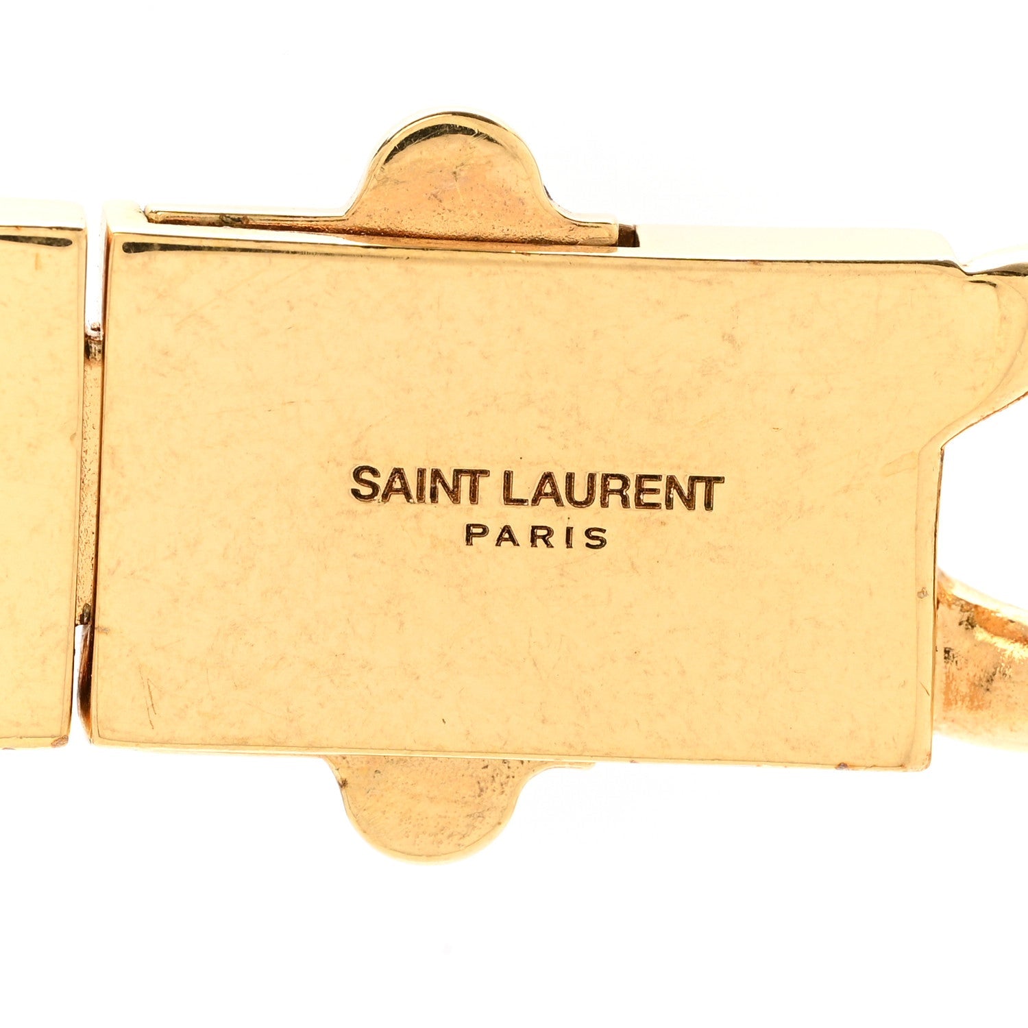 Saint Laurent Metal Curb Chain Necklace Gold Silver