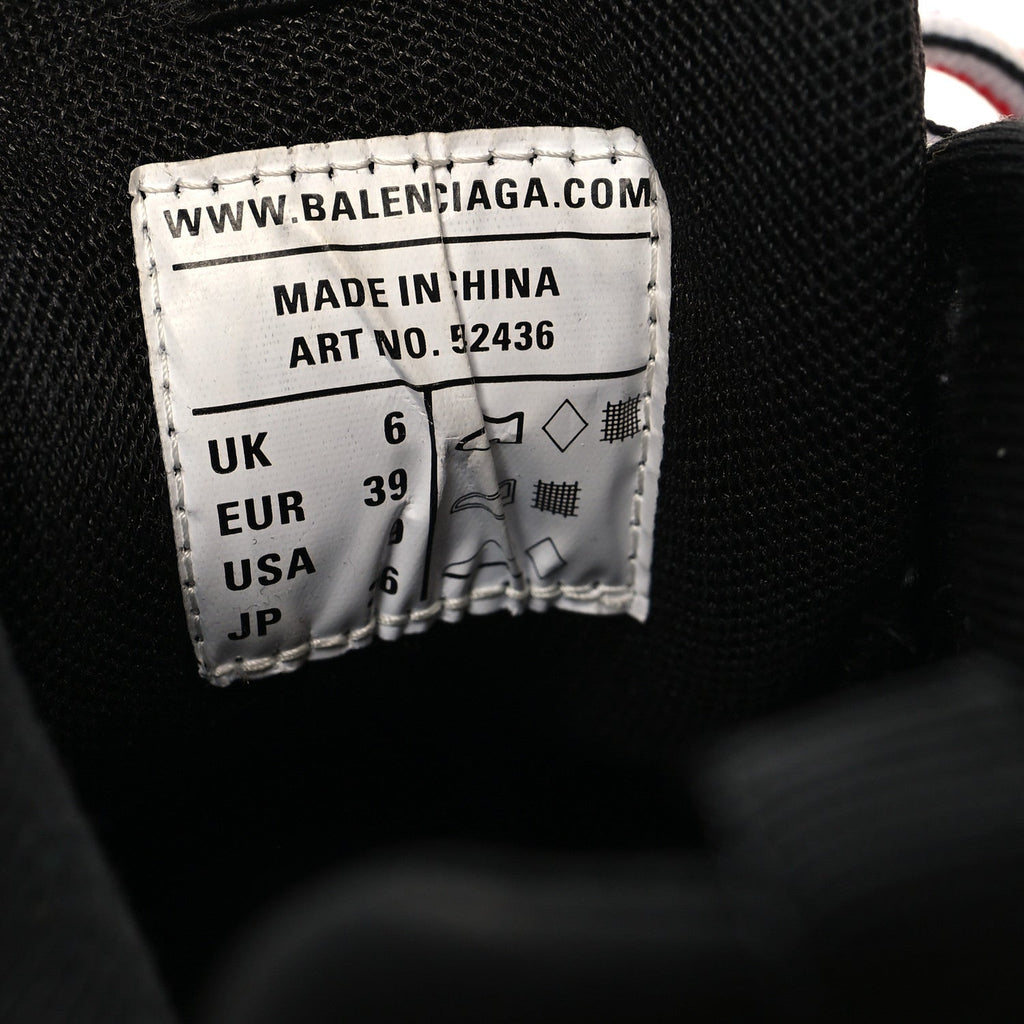Balenciaga Mesh Nylon Womens Track Sneakers 39 Black Gris