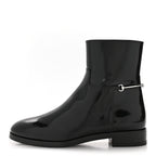 Gucci Brushed Calfskin Michelangelo Slim Horsebit Ankle Boots 39.5 Black