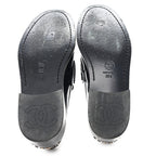 Chanel Shiny Calfskin Logo Loafers 38.5 Black