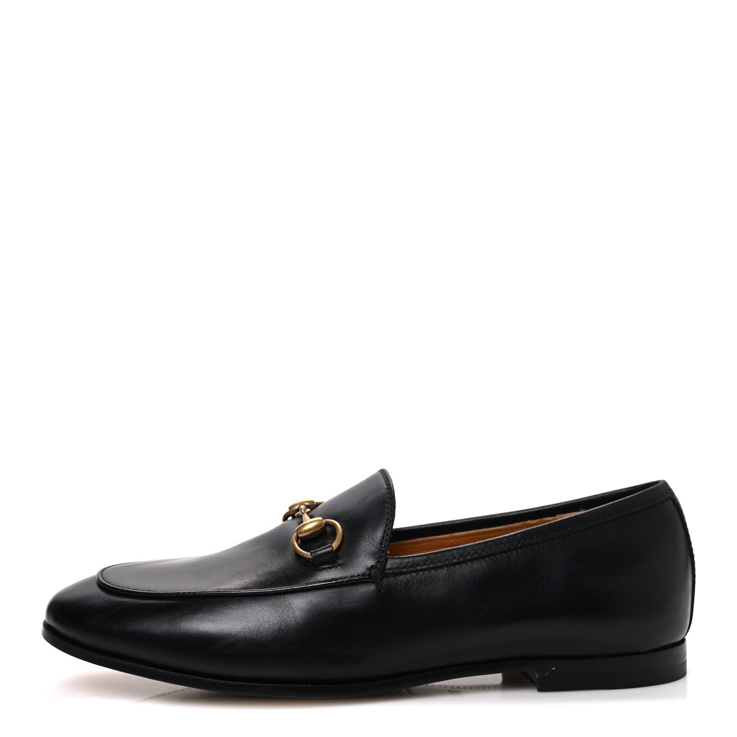 Gucci Calfskin Womens Jordaan Loafers 35.5 Black