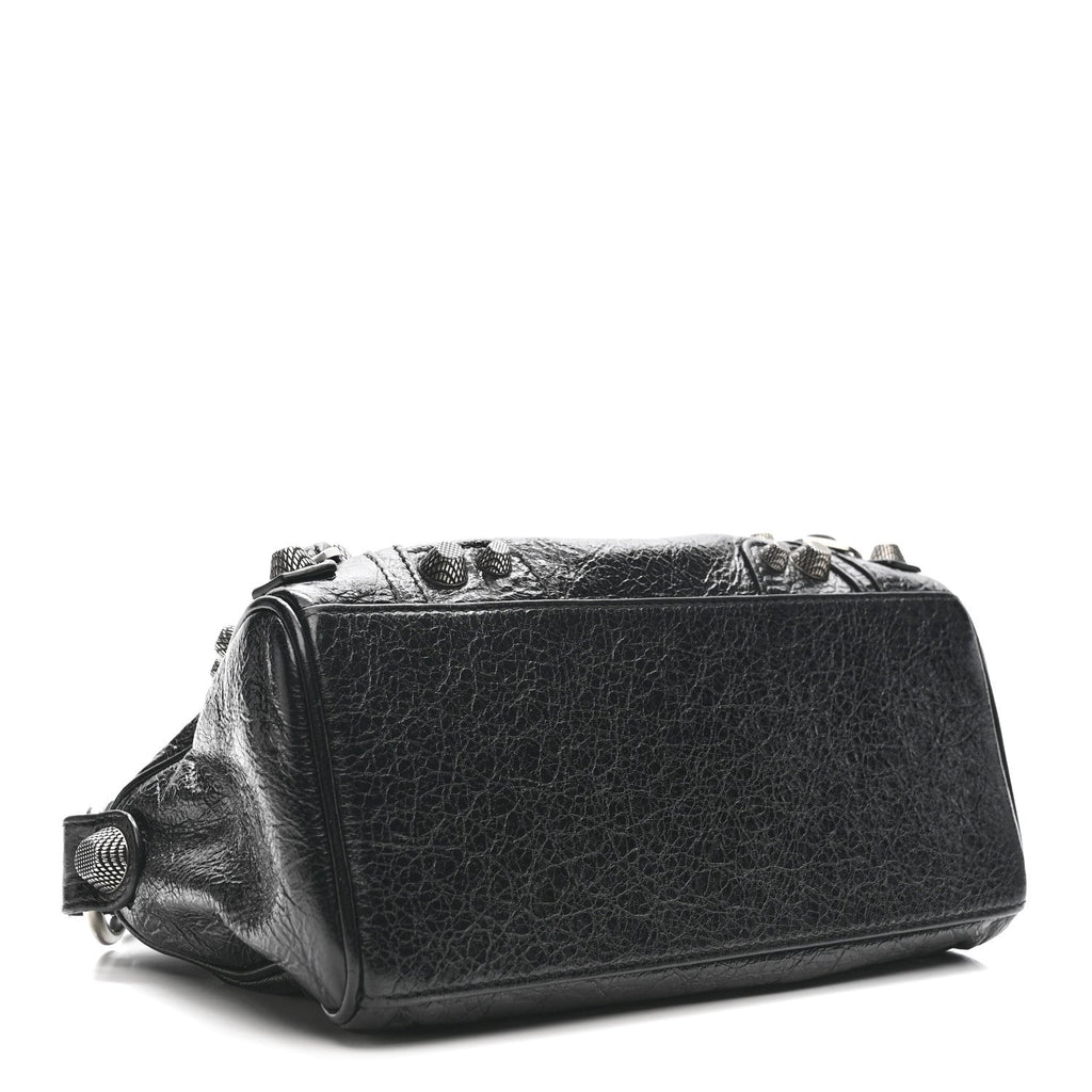 Balenciaga Agneau Arena Mini Le Cagole Duffle Crossbody Bag Black