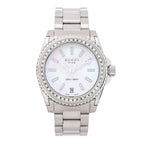 Gucci Stainless Steel Diamond Mother of Pearl 32mm Dive Quartz Watch