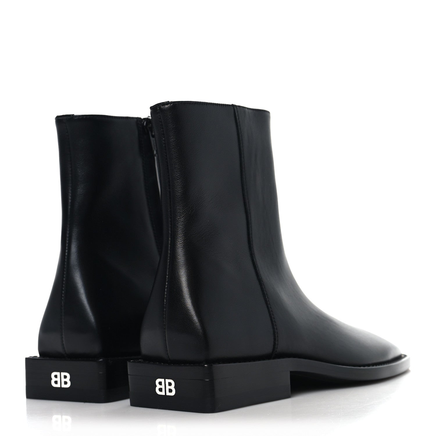 Balenciaga Calfskin Soft Rim Ankle Booties 37 Black
