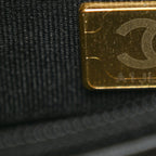 Chanel Shiny Aged Calfskin Quilted Nano Kelly Shopper Black