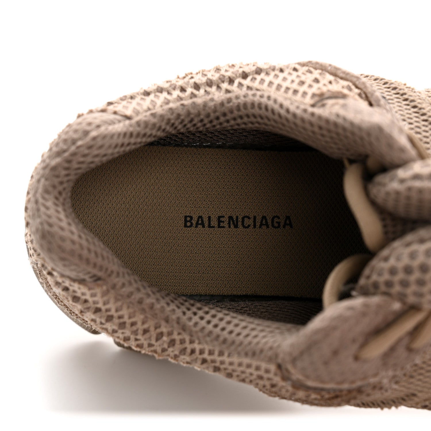 Balenciaga Fabric Mesh Womens Phantom Sneakers 37 Dark Beige