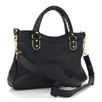 Balenciaga Chevre Gold Metallic Edge Hardware Town Bleu Nuit Dark Sea