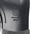 Chanel Shiny Calfskin Logo Loafers 38.5 Black