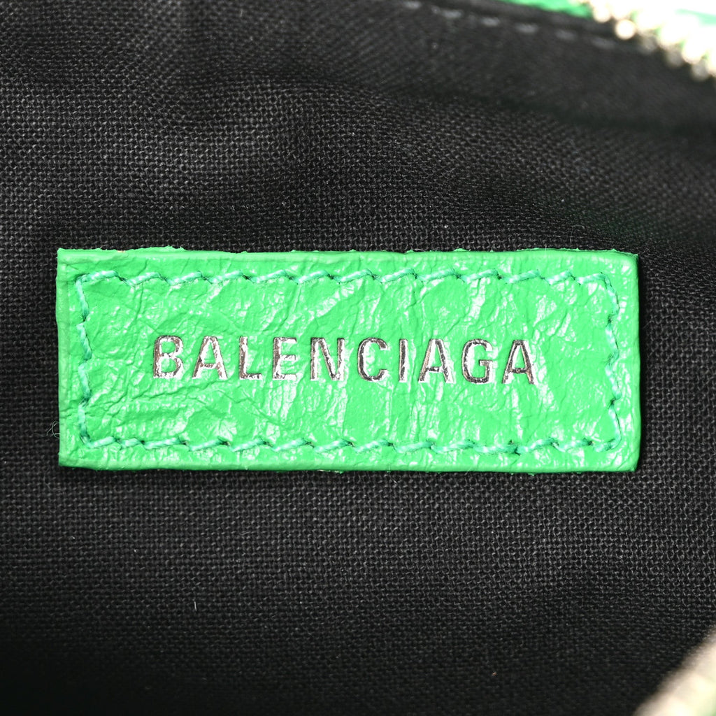 Balenciaga Agneau Arena Le Cagole Shoulder Bag XS Vivid Green