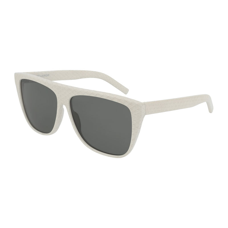 Saint Laurent Sunglasses Square Full Rim, Havana/Black Frame and Grey Lens SL1010