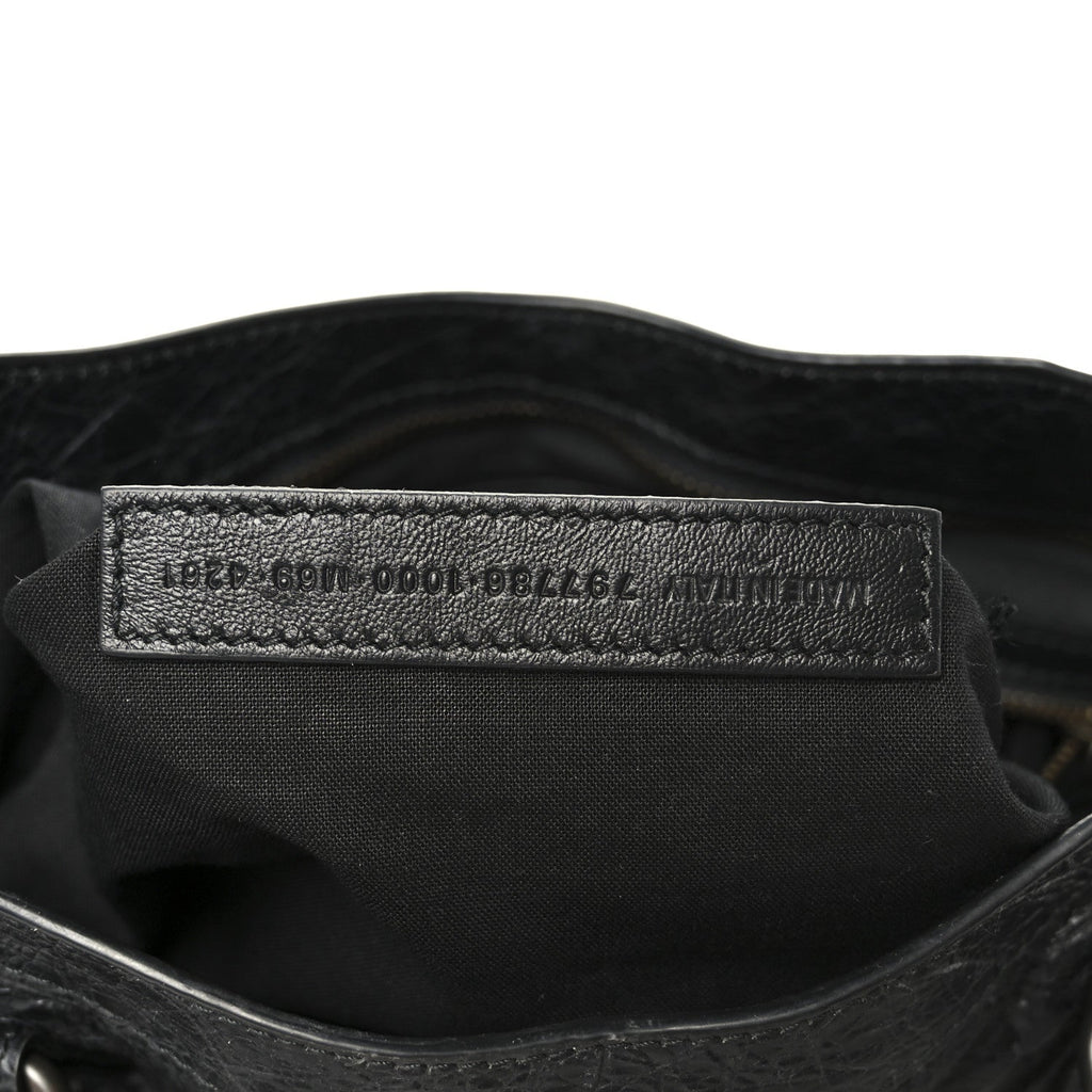 Balenciaga Agneau Arena Storico Classic Hardware Medium Le City Black