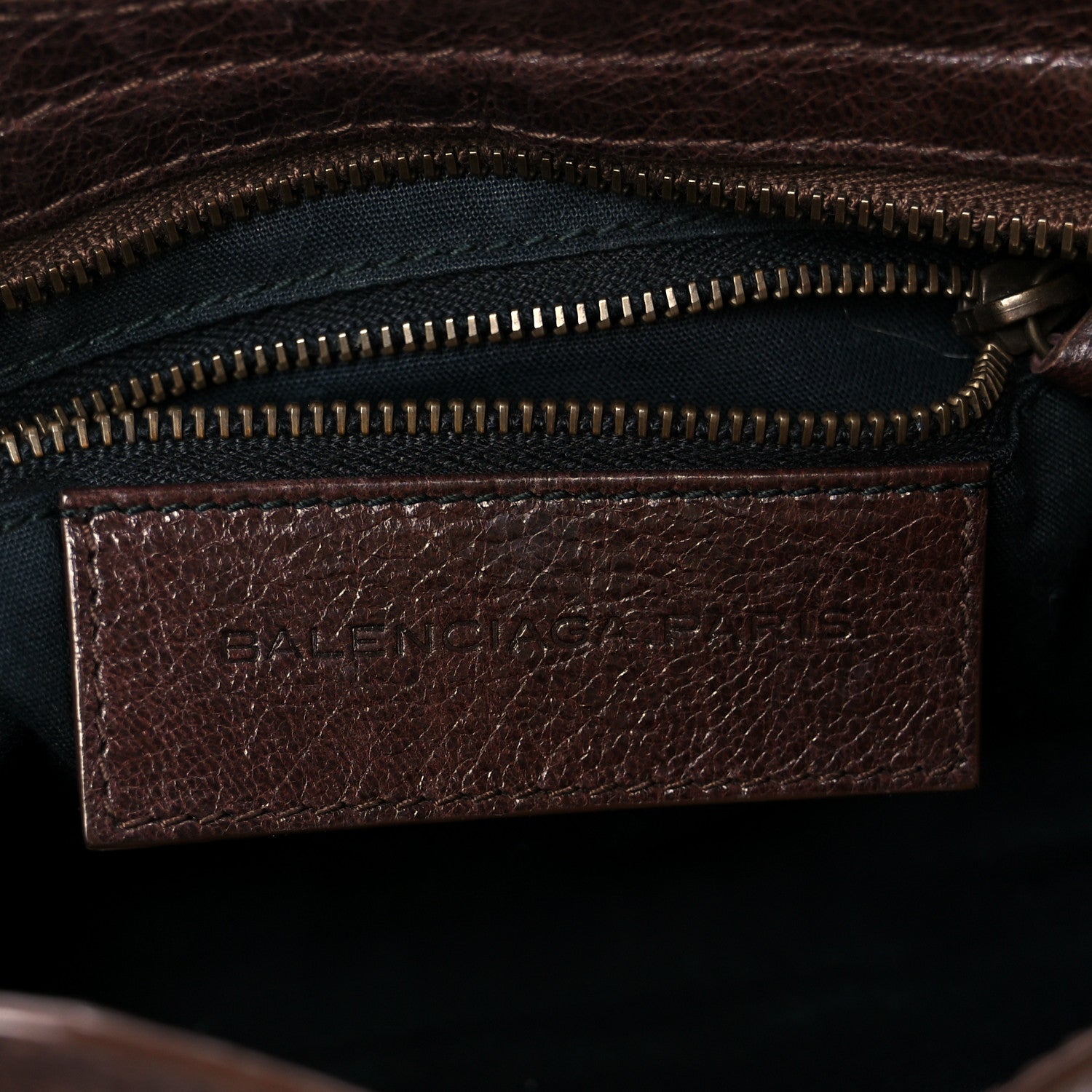 Balenciaga Agneau Classic Hardware Mini City Cigare Fonce
