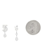 Chanel 18K White Gold Diamond No 5 Transformable Earrings