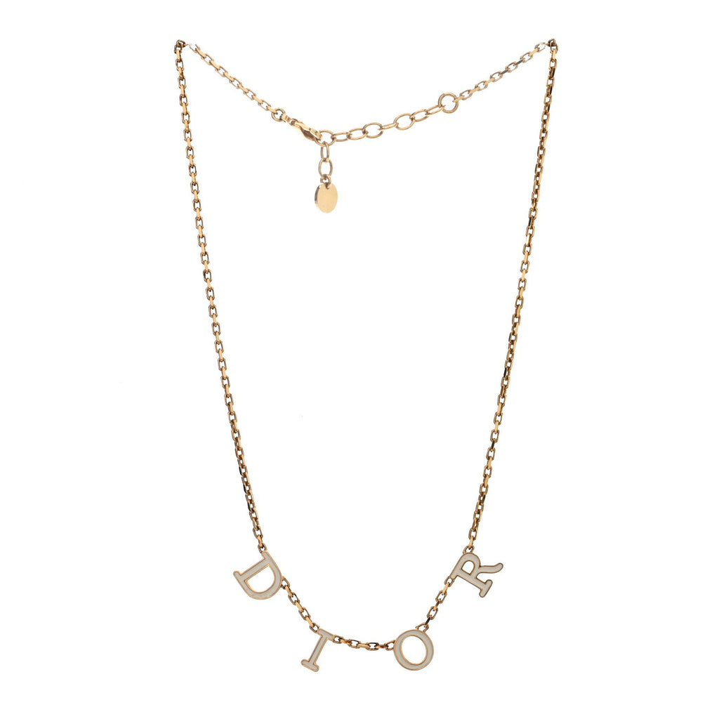 Christian Dior Metal Lacquer Dio(r)evolution Necklace Gold