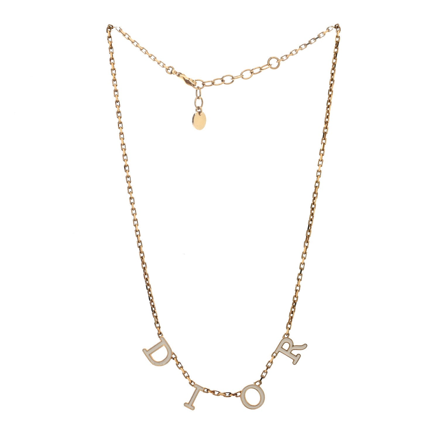 Christian Dior Metal Lacquer Dio(r)evolution Necklace Gold