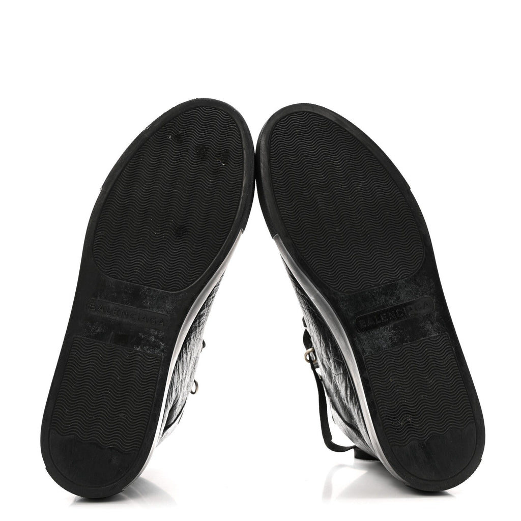 Balenciaga Agneau Arena Opaque Womens High Top Sneakers 41 Black