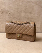 Chanel Medium Classic Flap Caramel Caviar | Champagne Gold Hardware