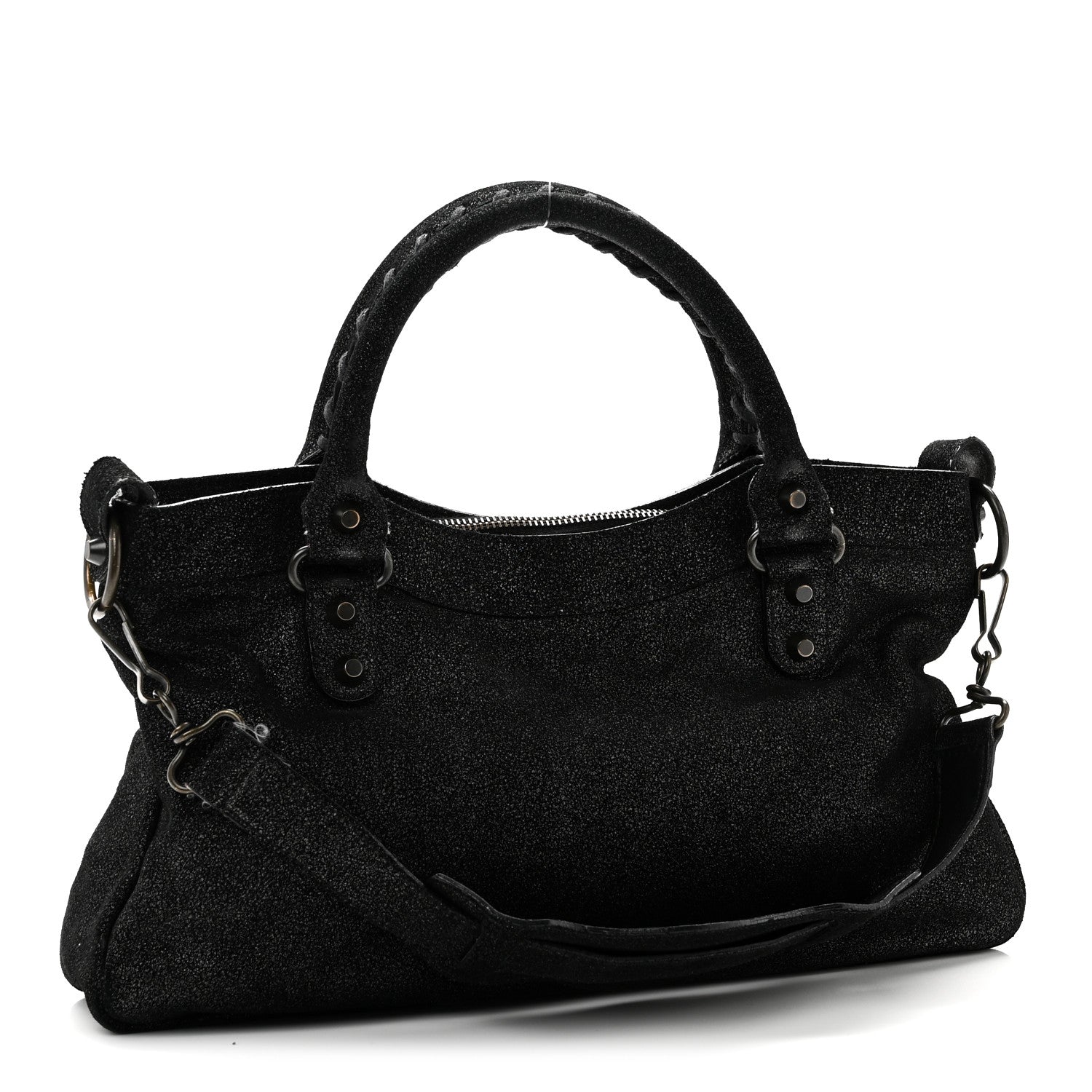 Balenciaga Craquele Calfskin Classic Hardware First Black
