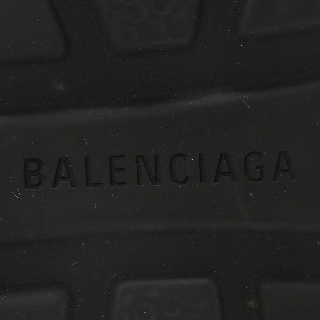 Balenciaga Laminated Knit Bi-Color Sole Womens Speed Sneakers 35 Black White