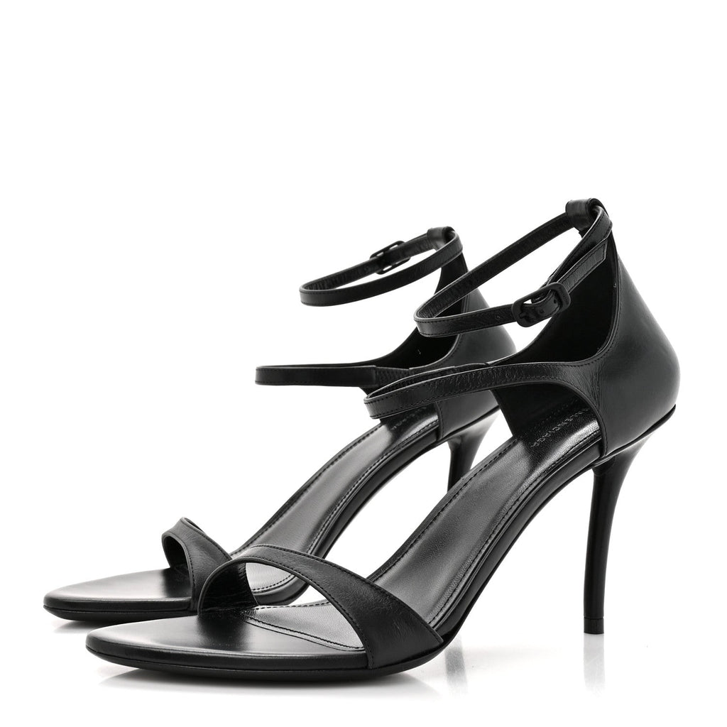 Balenciaga Calfskin Honey 90mm Sandal 37 Black
