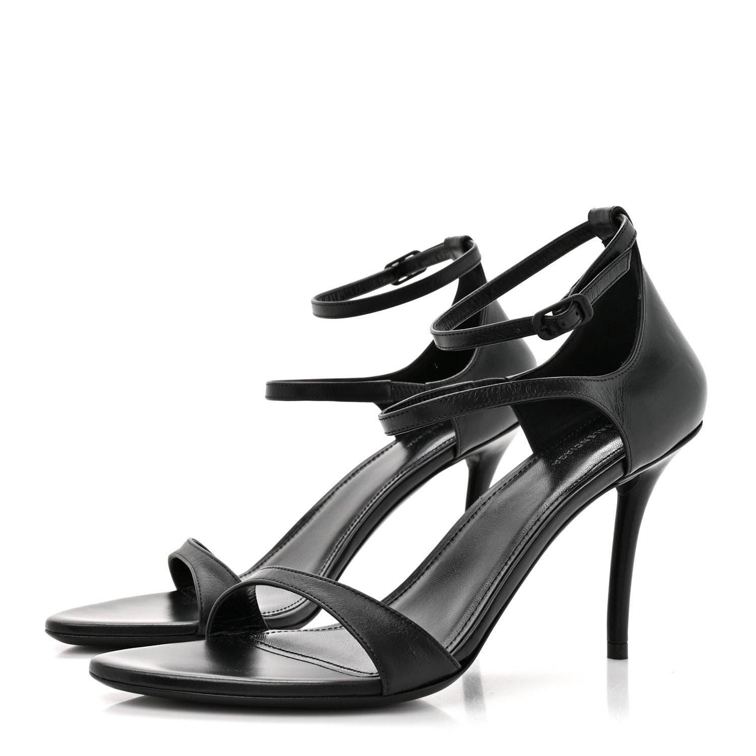 Balenciaga Calfskin Honey 90mm Sandal 37 Black