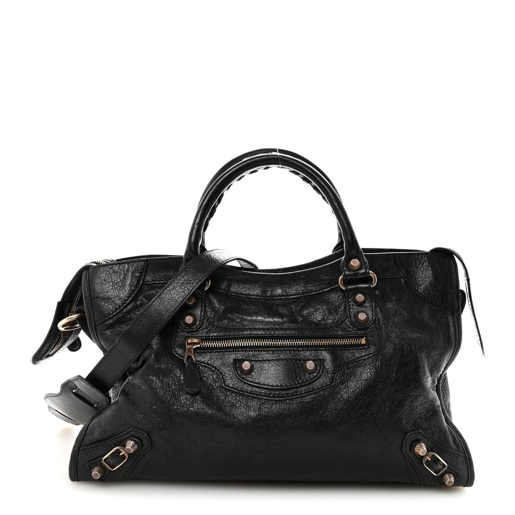 Balenciaga Agneau Giant 12 Gold Hardware City Black