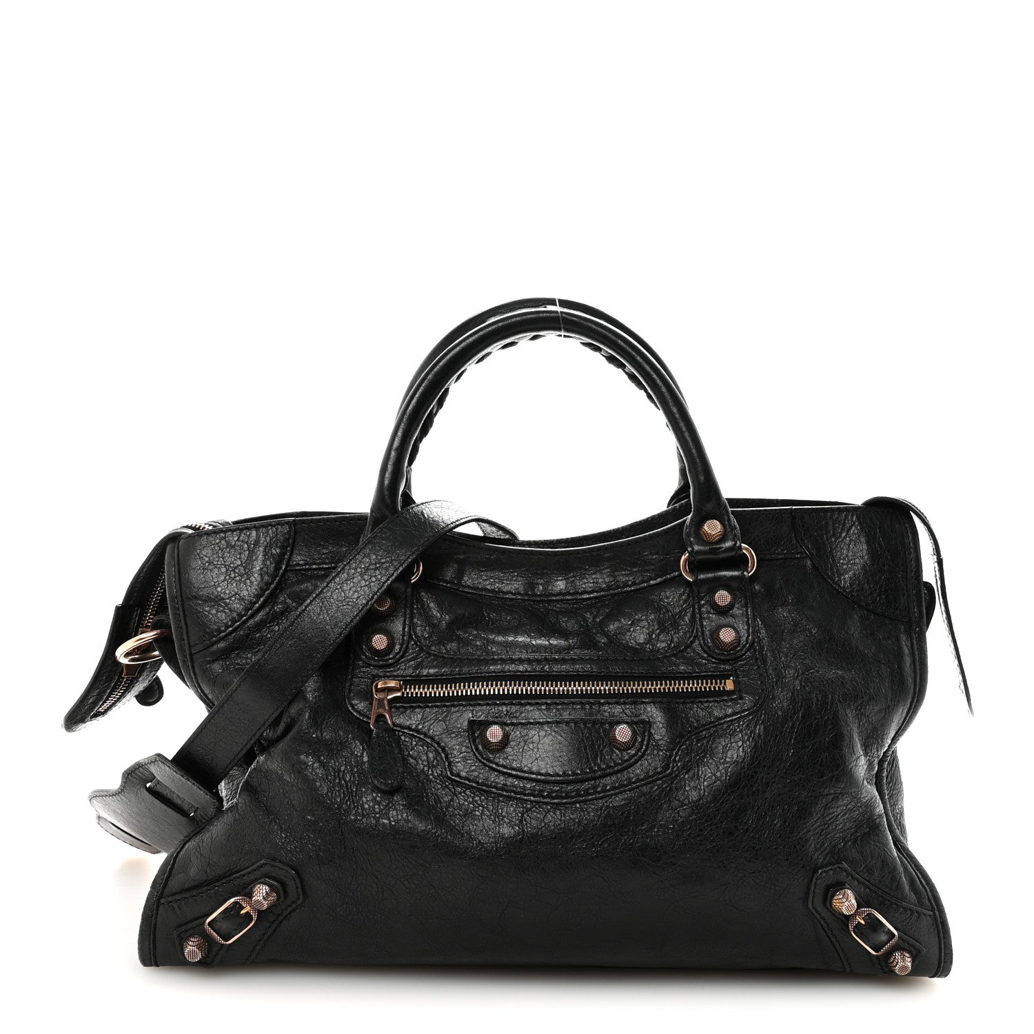 Balenciaga Agneau Giant 12 Gold Hardware City Black