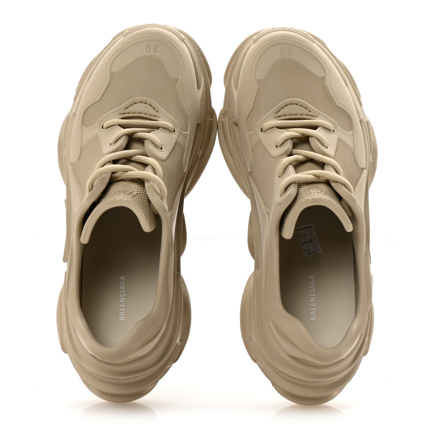 Balenciaga EVA Molded Womens Triple S Sneakers 39 Taupe